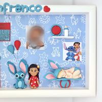Quadretto nascita - memory frame - con elefantino