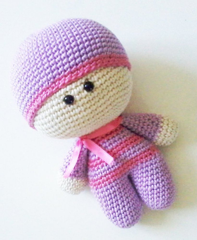 Maia _ bambola all'uncinetto amigurumi per bambini e neonati