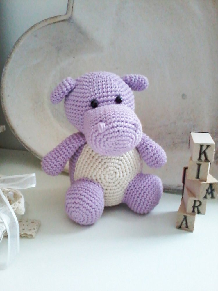 Lulli _ ippopotamo amigurumi all'uncinetto per bambini e neonati
