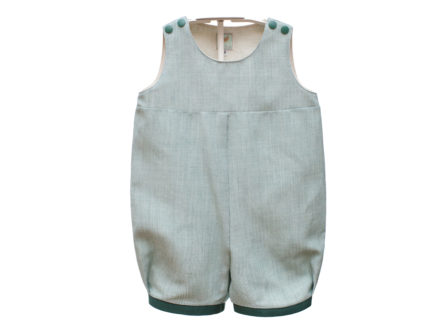 Salopette Pagliaccetto Baby Beb Lino - PROVENCE verde