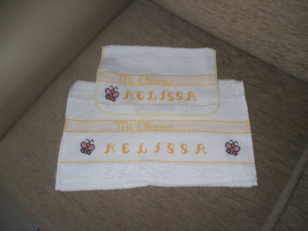 set asilo personalizzato punto croce