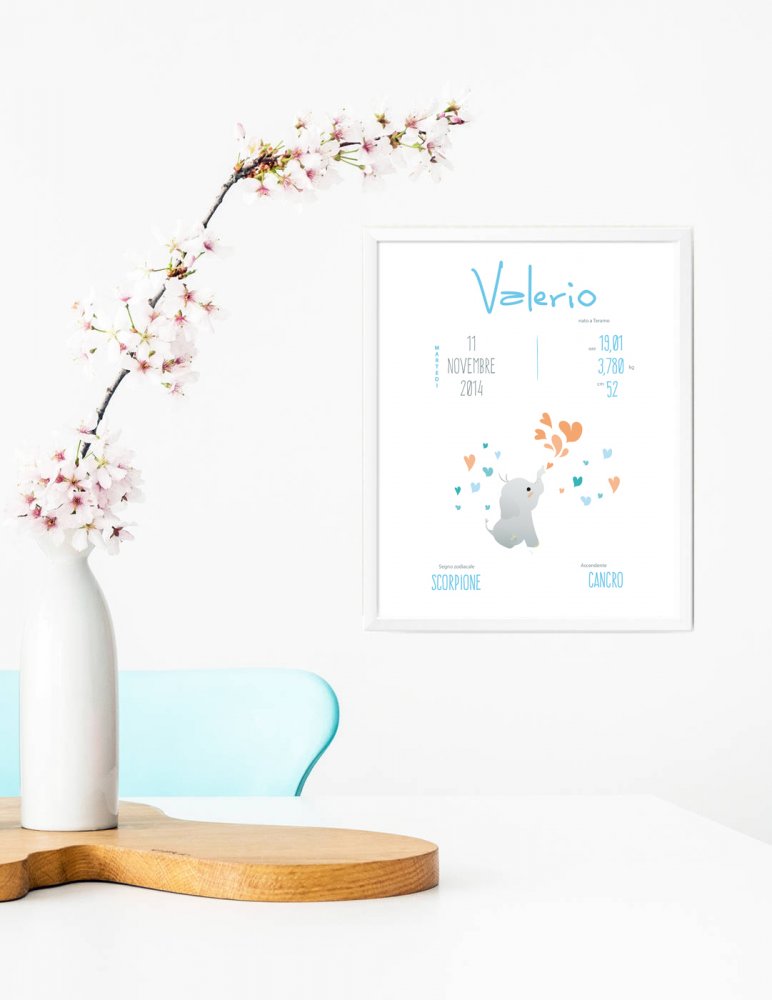 Stampa quadretto per bambini, stampa cameretta bambini, stampa ricordo di nascita, stampa animali, poster ricordo nascita,  idea regalo bambini, regalo nascita