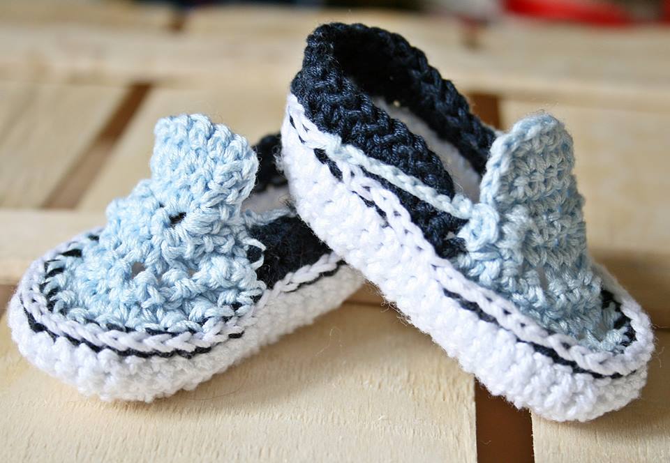 Scarpine uncinetto neonato bambino Modello Vans