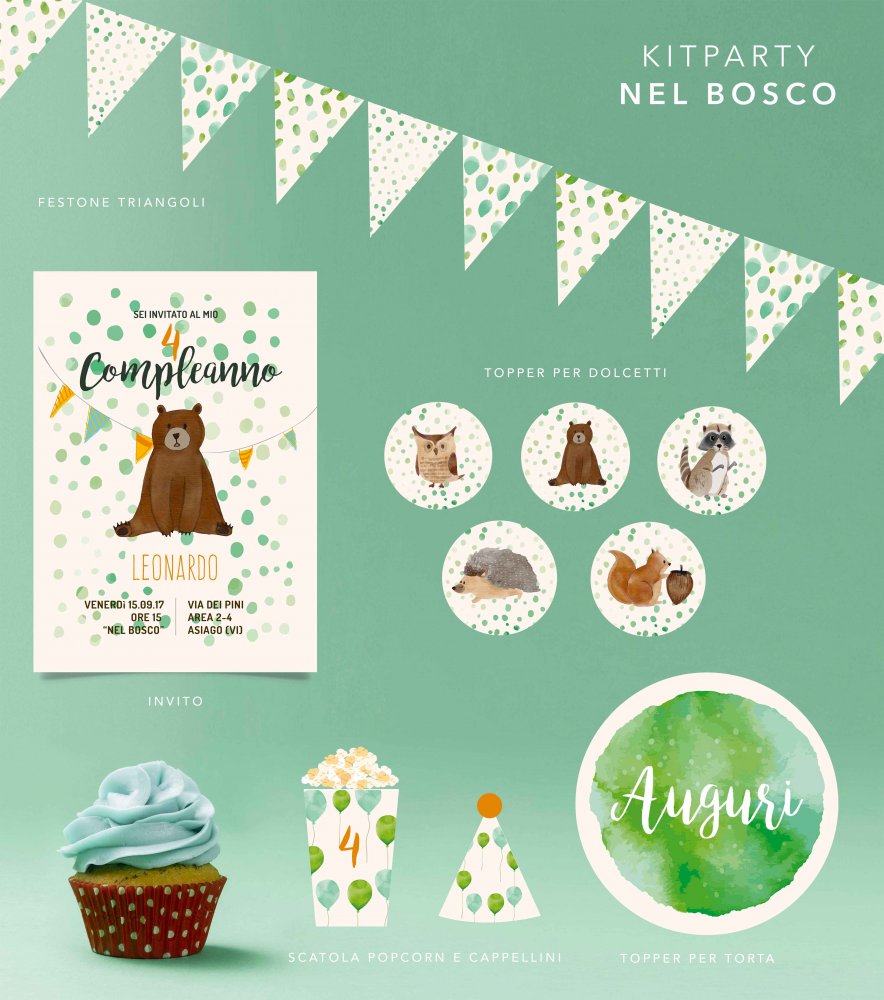Kit Compleanno Animali De Bosco Da Stampare
