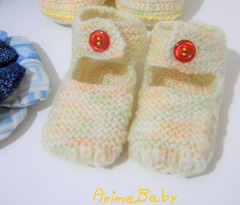 SCARPINE DI LANA MELAGE GIALLINE 