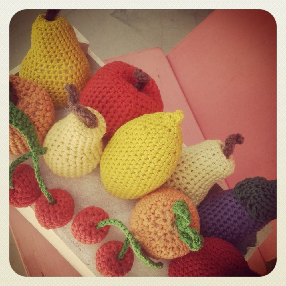Frutta e verdura all'uncinetto
