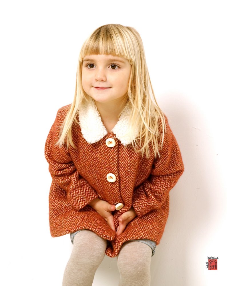 Cappotto bambina - cappotto spigato - giacca bimba 