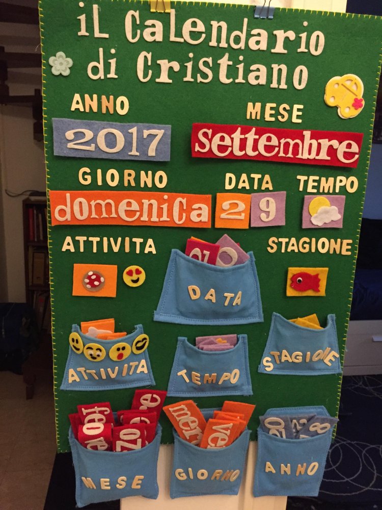 Calendario per bambini perenne