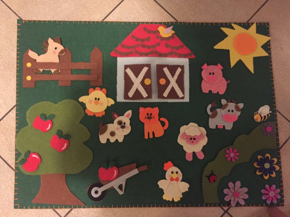 Pannello gioco fattoria Montessori 
