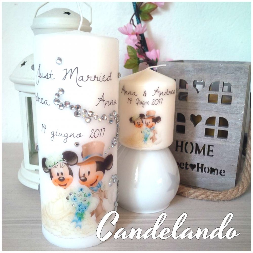 Candele personalizzate bomboniere Matrimonio, soavi e colorate