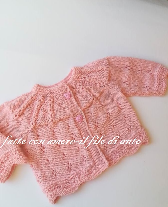 Maglia coprifascia neonata in pura lana 100%