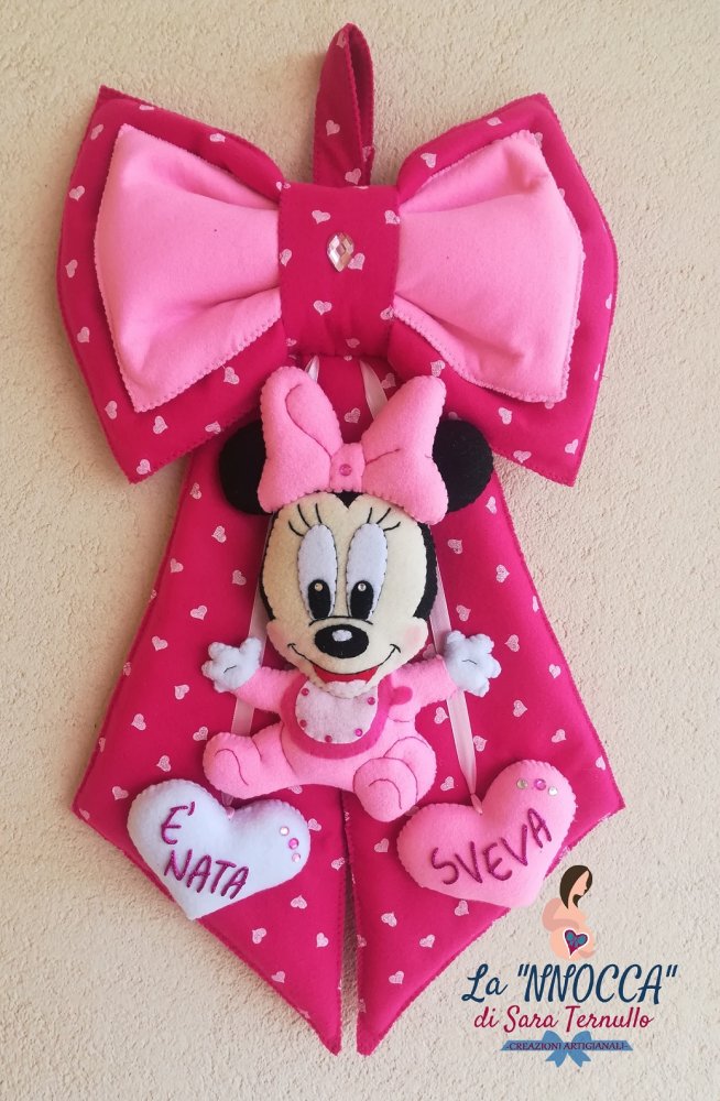 Fiocco Nascita Bimba Di Minnie