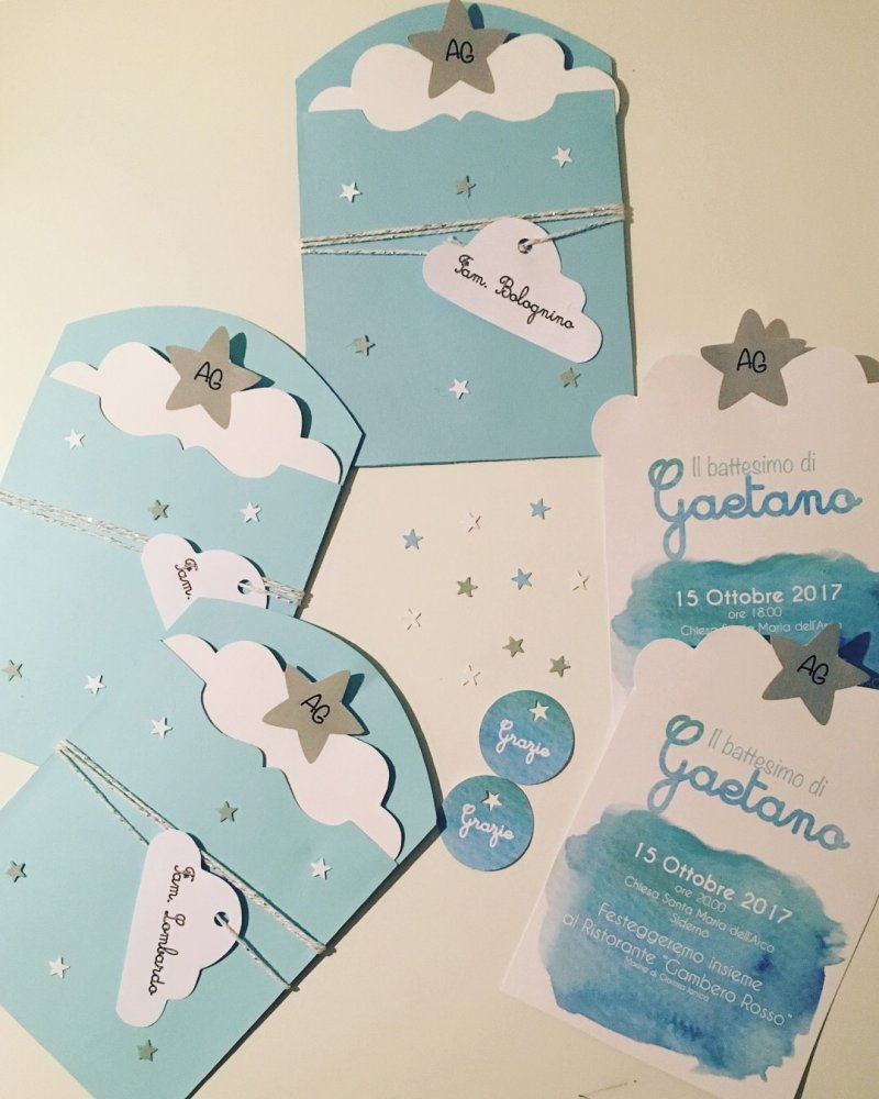 Invito nuvole e stelle 