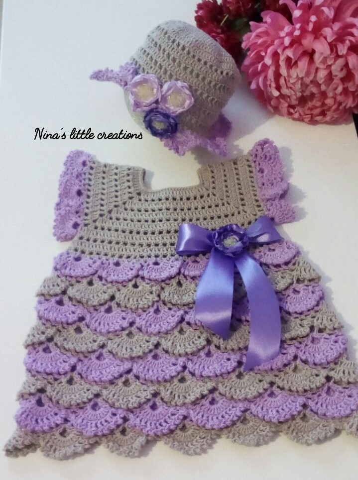 completo neonata vestitino + cappellino