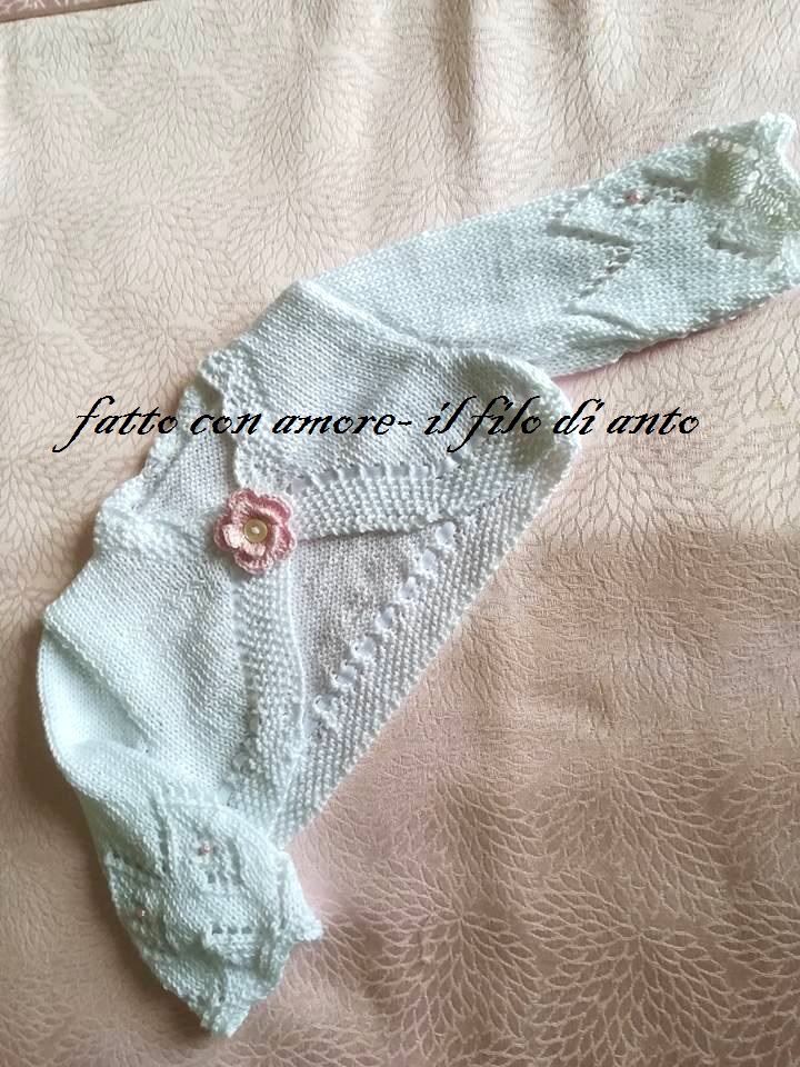 Coprispalle /bolerino /maglia / cardigan  bambina con fiore 