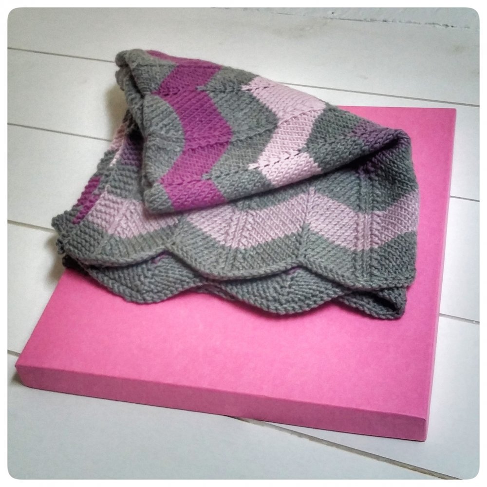 Copertina chevron bimba lana 60x80cm