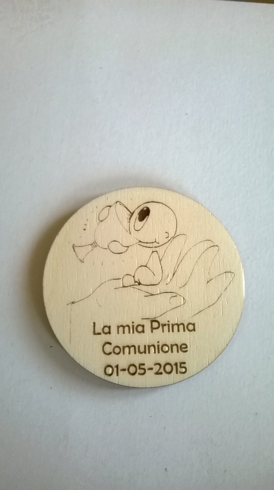 Cerchio con immagine agostiniana e incisione personalizzata!