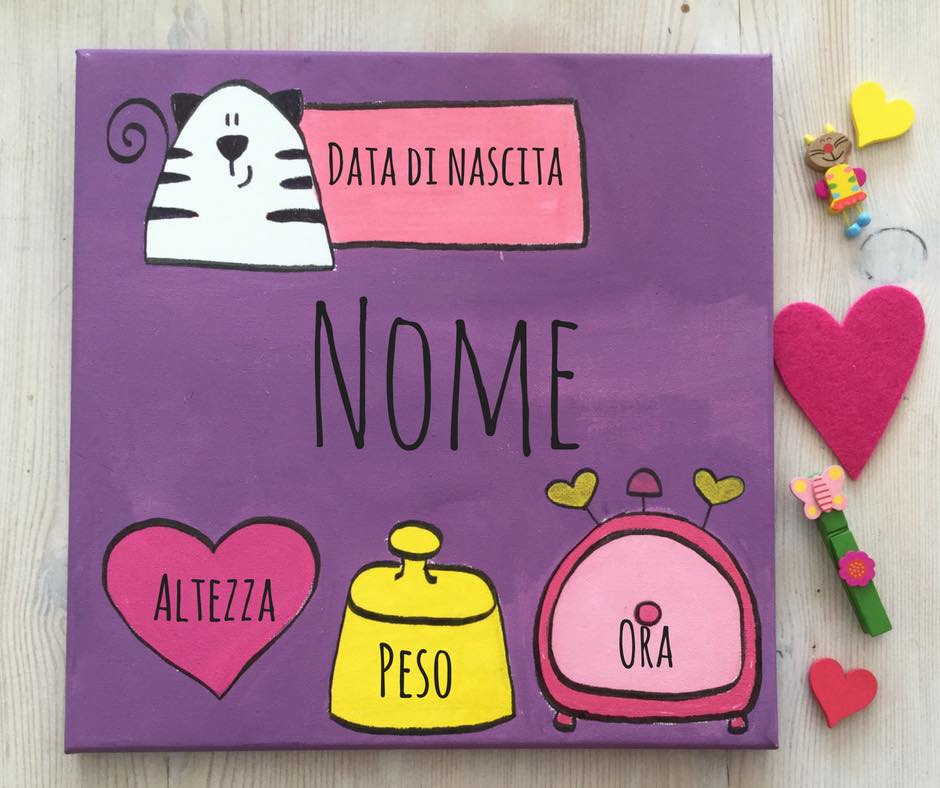 Quadro nascita Viola Gattino