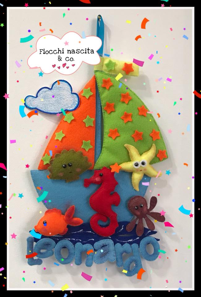 Fiocco nascita sweet sea