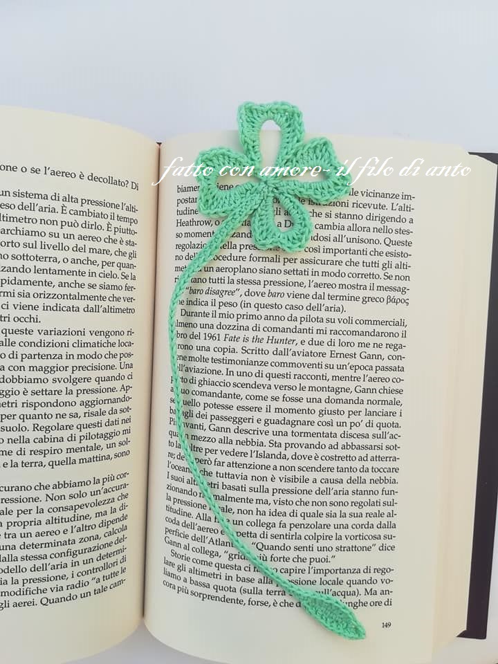 Segnalibro quadrifoglio 