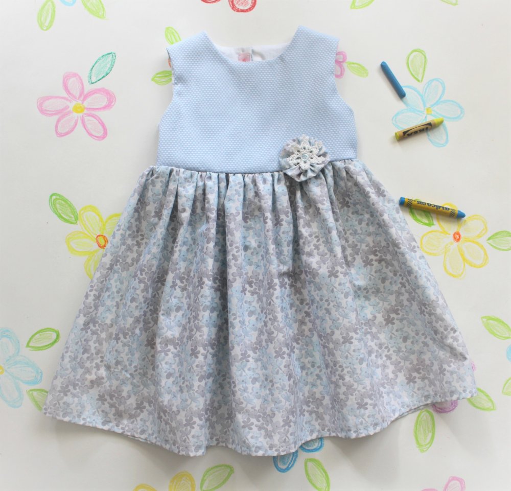 Vestitino estivo in cotone azzurro