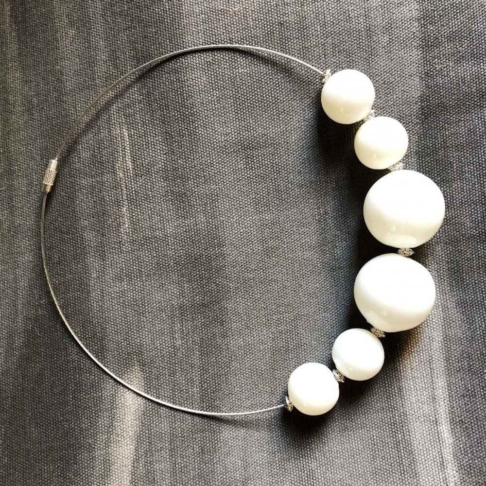 Collana di perle in vetro soffiato