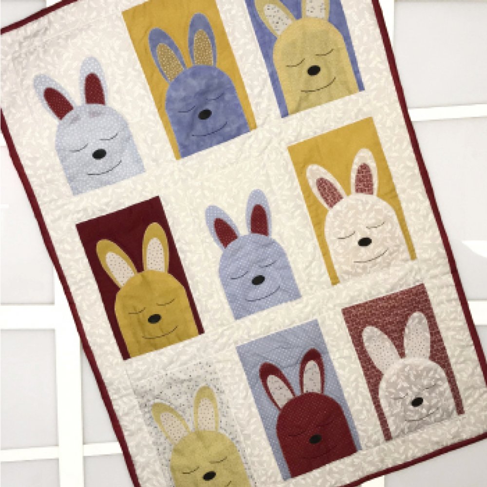 Coperta quilt fatta a mano - handmade baby quilt - coperta conigli
