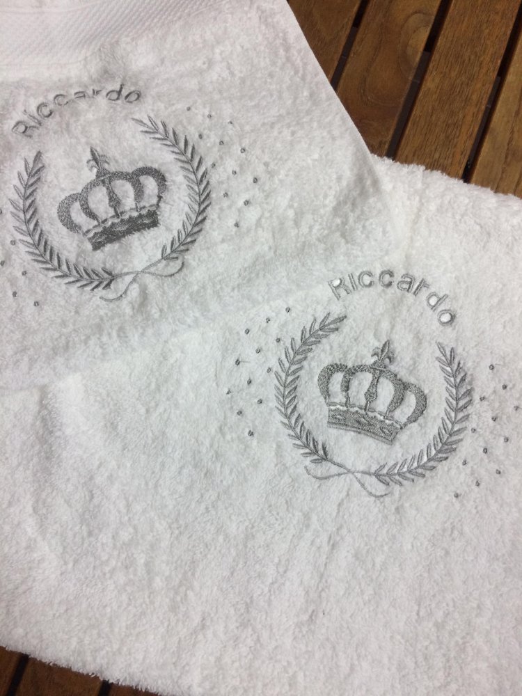 Personalizzata RICAMO PESCA PESCATORE Luxury Sport Asciugamano logo e qualsiasi nome 