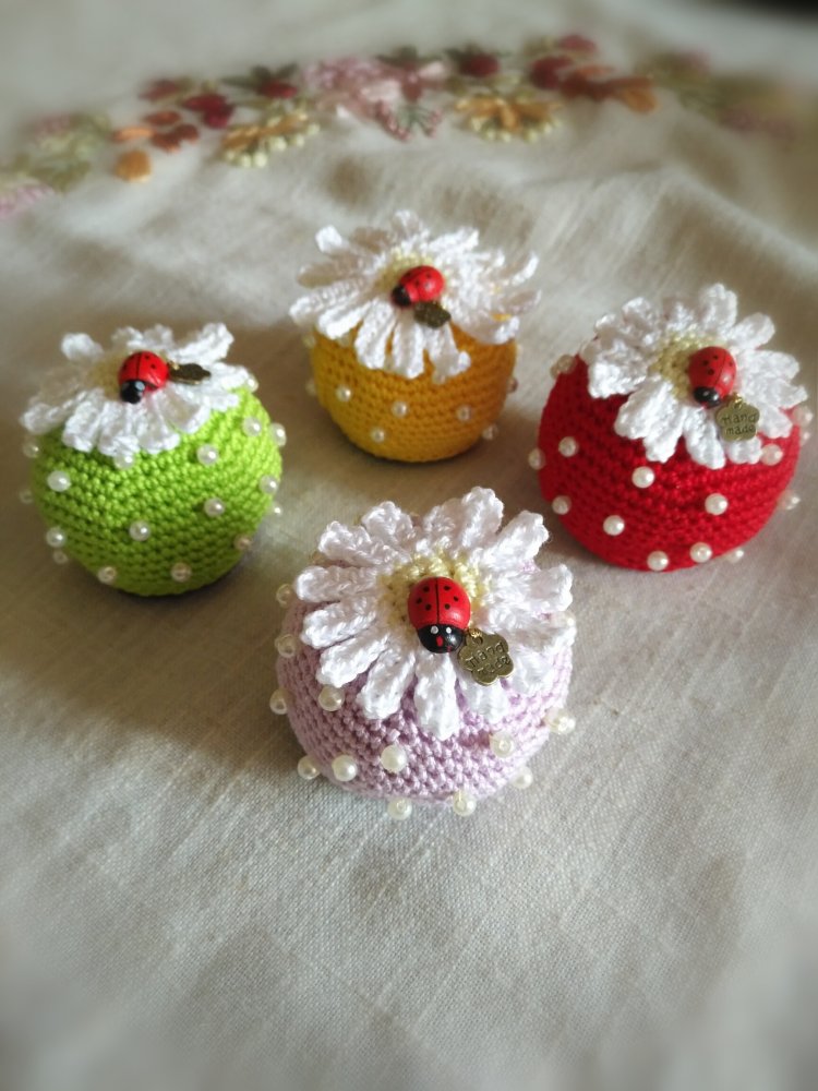 Cupcakes petalosi Amigurumi