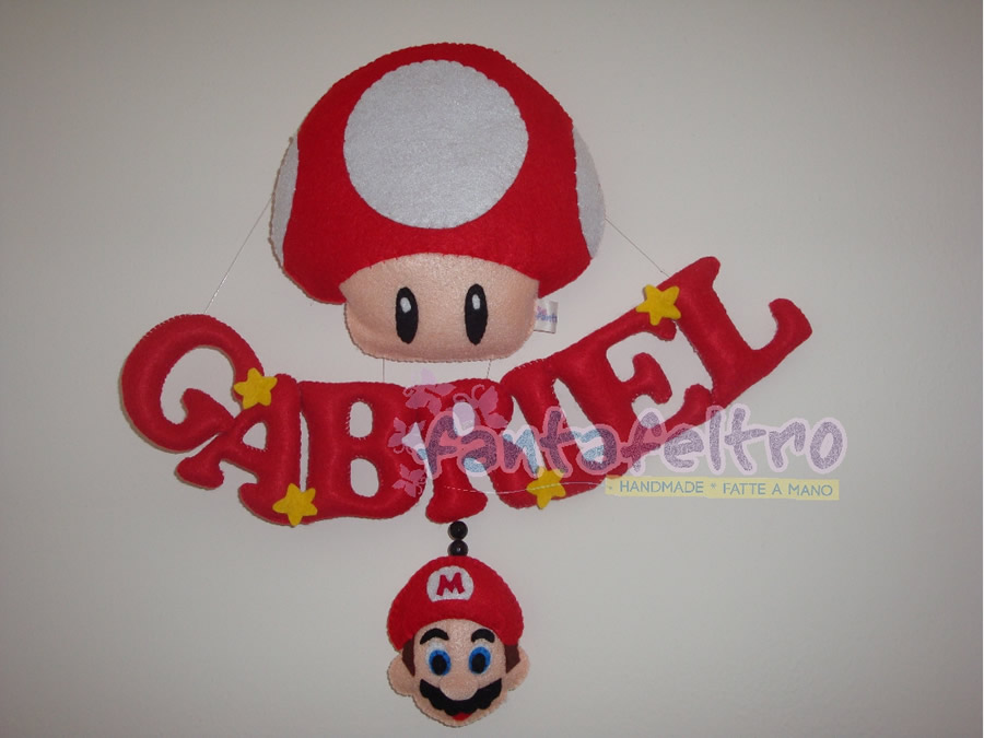 Banner fuoriporta per cameretta Super Mario 