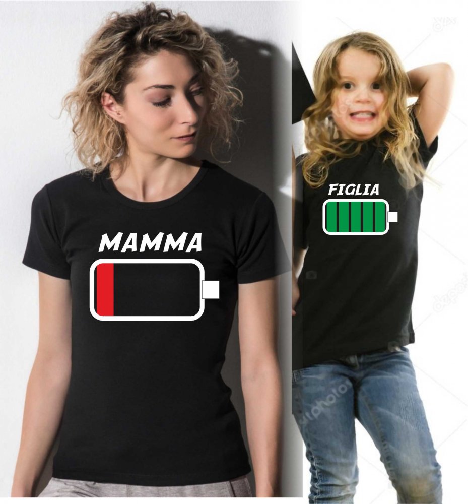 Kit due magliette una per la mamma e uno per il figlio/a