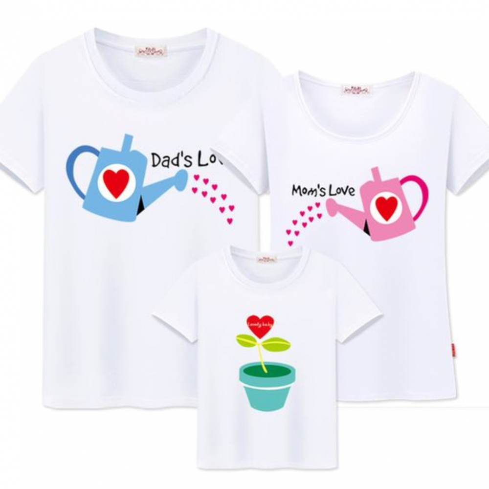 Kit TRE  magliette una per la mamma , Papà e uno per il figlio/a