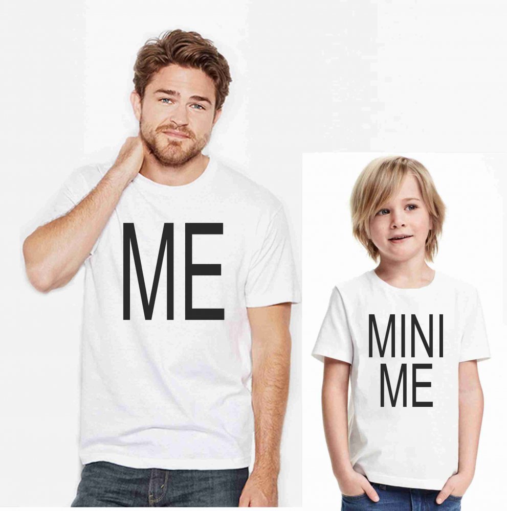 Kit due magliette una per il papà e uno per il figlio/a