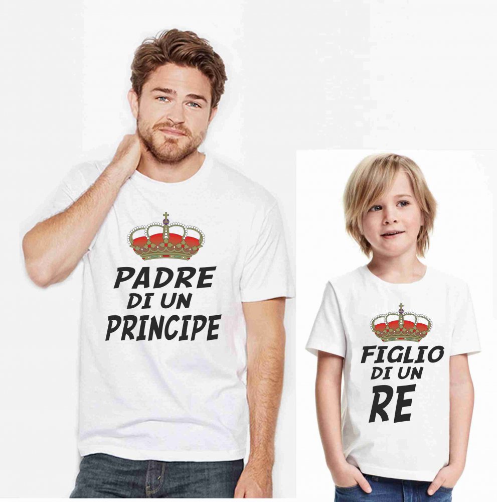 Kit due magliette una per il pap e uno per il figlio/a