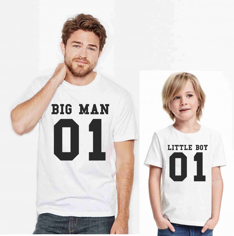 Kit due magliette una per il papà e uno per il figlio/a