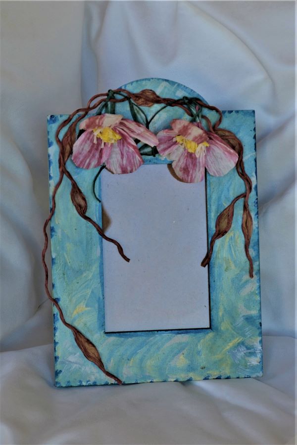 cornice foto dipinta con fiori twist art