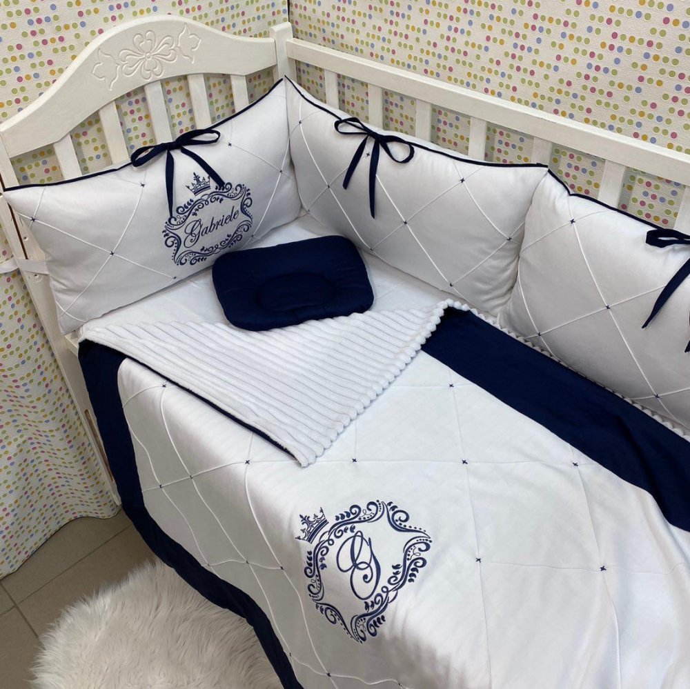 Elephant LouisaYork lettino cuscino nuovo set di biancheria da letto 27 x 34 cm paracolpi per lettino pezzi 