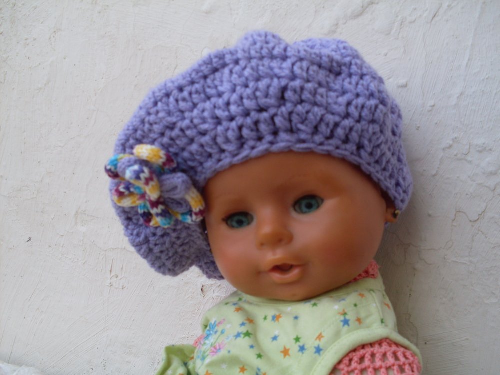 Basco in lana lilla per bambina