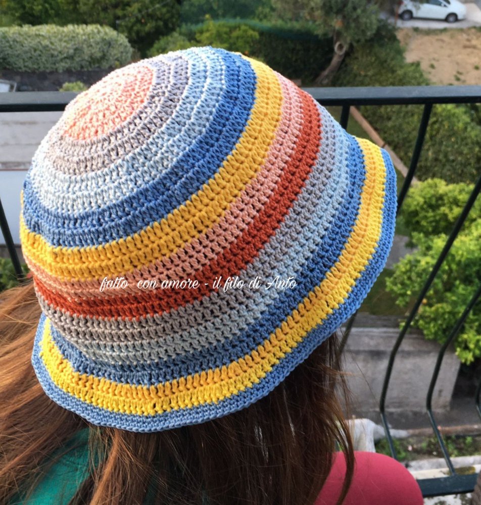 Cappello cotone multicolore
