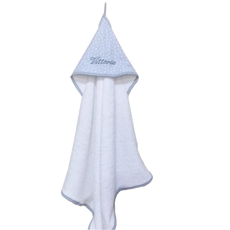 Accappatoio a triangolo neonato grigio Accappatoio a triangolo neonato grigio