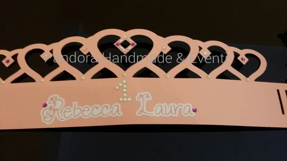 Corona personalizzata per festeggiata Princess Party