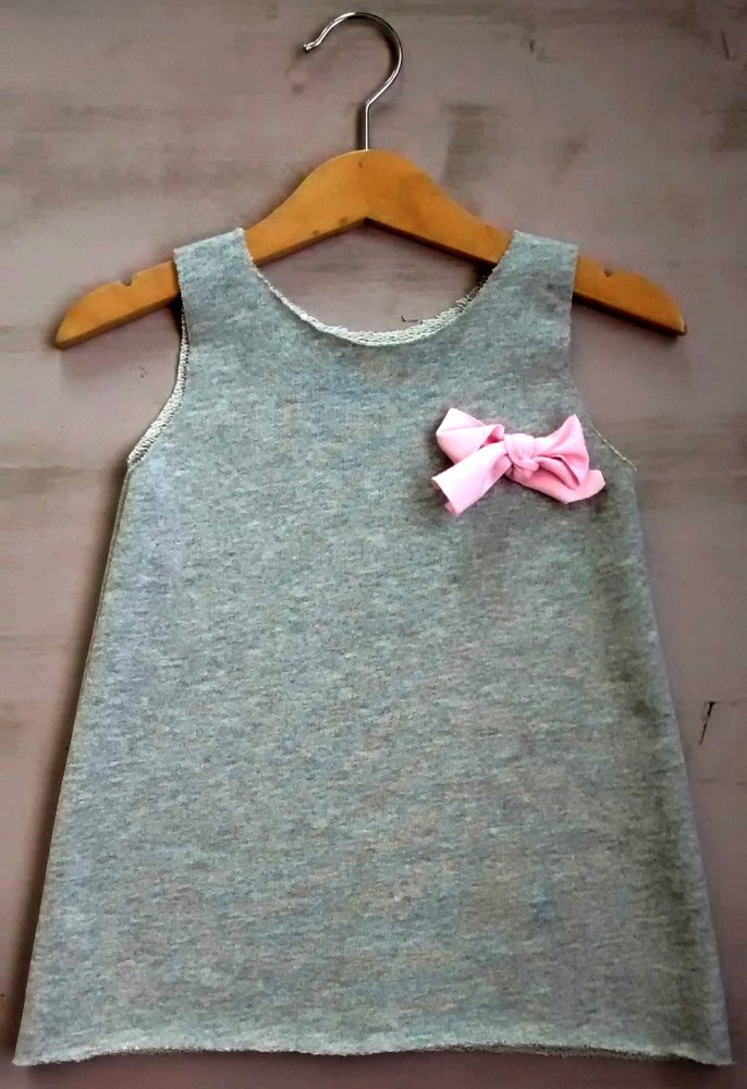 Abitino scamiciata per bimba in felpa garzata 12 mesi Abitino scamiciata per bimba in felpa garzata 12 mesi